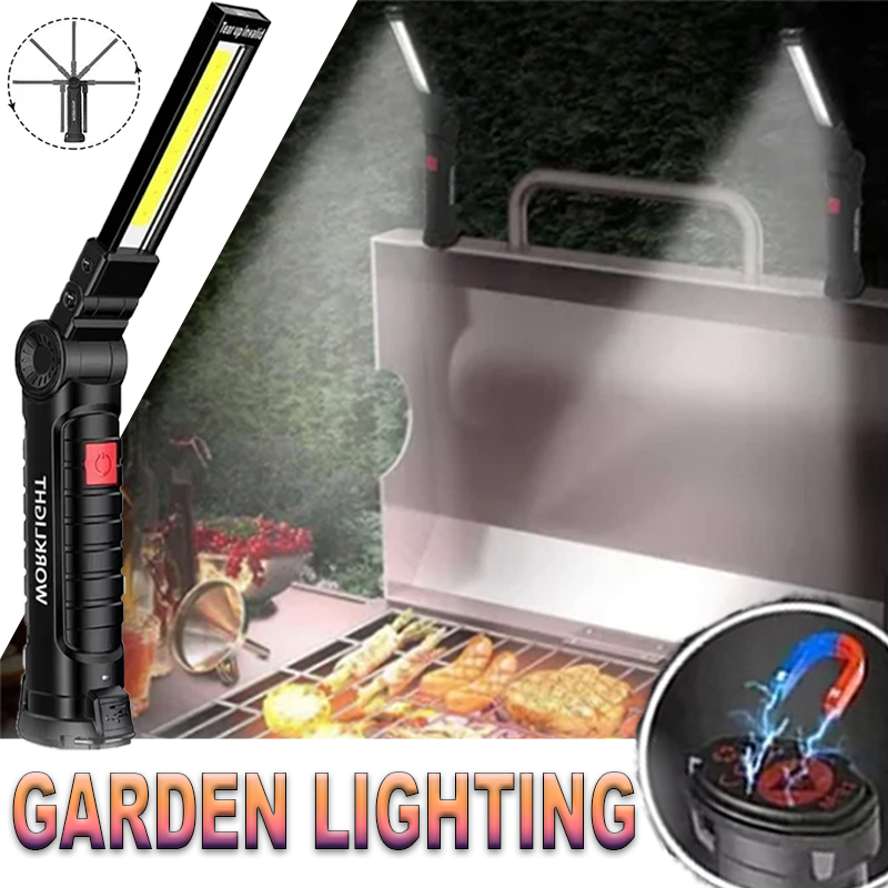 Outdoor Lighting House - Draagbare LED-zaklamp met magnetische haak Outdoor