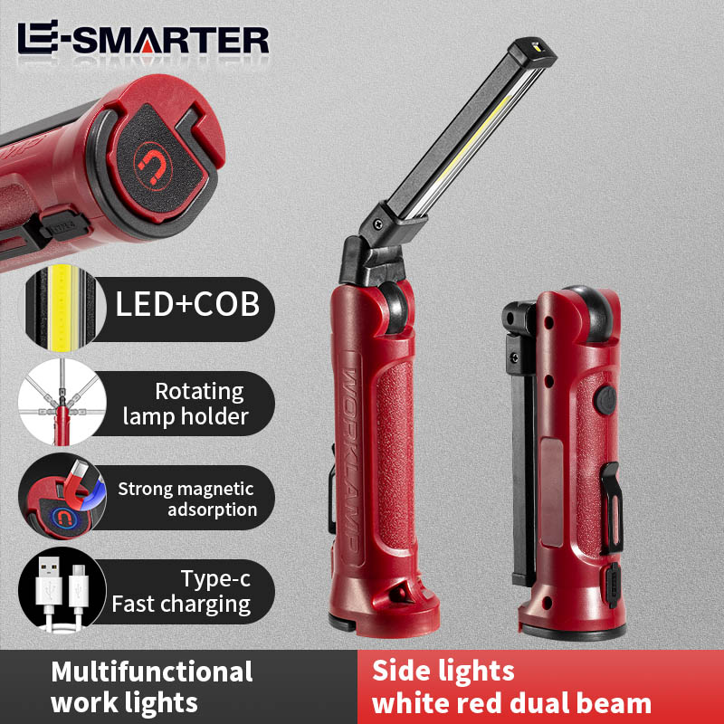 Outdoor Lighting House - COB LED-werklamp Oplaadbare opvouwbare zaklamp Outdoor