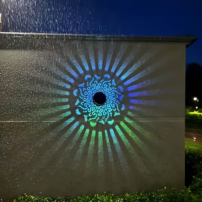 Solar Lantern Hanging - Solar LED-wandlamp Mandala-projectielantaarn Waterdichte buitenlamp voor