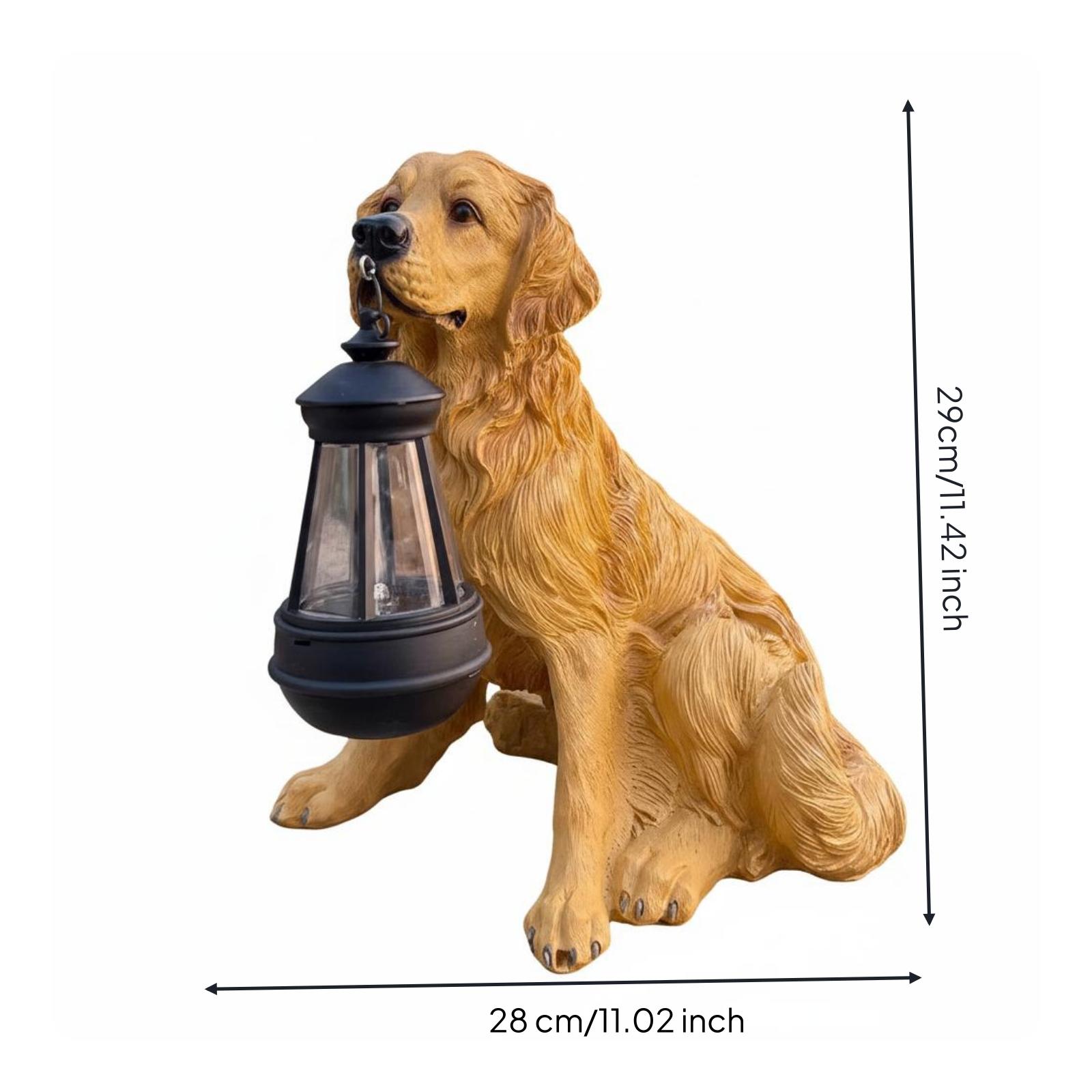 Solar Lantern Hanging - Decoratieve hars honden tuin- of terrassculptuur