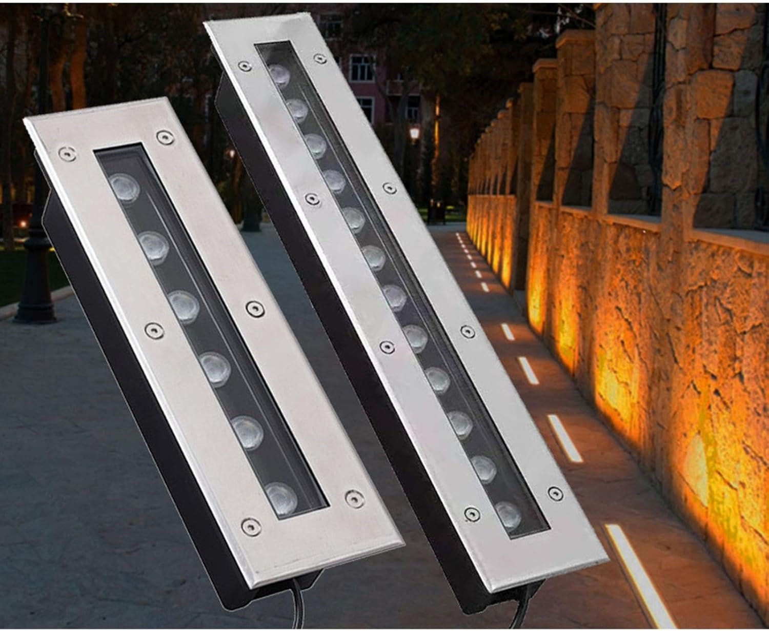 Ground Light Recessed - Lineaire rechthoekige inbouw LED grondlamp IP67