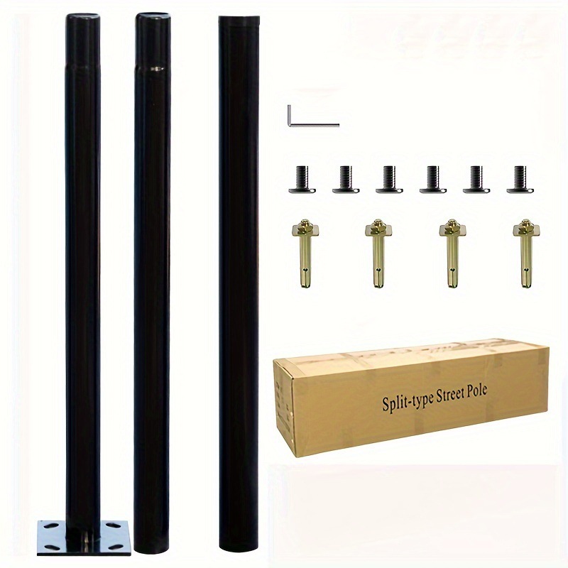Outdoor Lighting Pole - 3m Solar Buitenlamp Splitpaal Gegalvaniseerd Staal