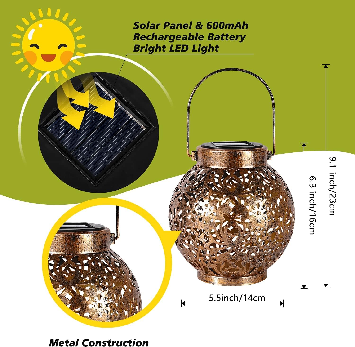 1-6PCS Marokkaanse zonne-lanta - Solar Lantern Hanging recensie en prijs