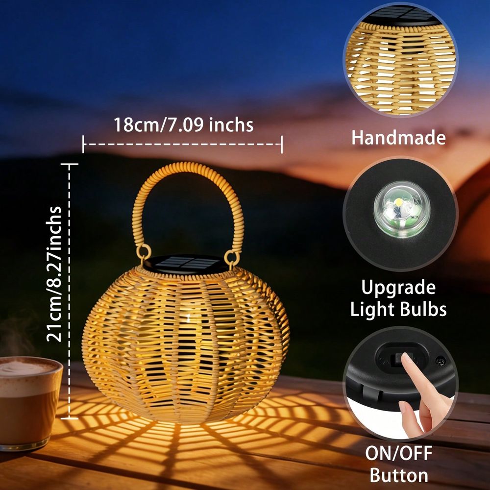 Rotan zonne-omgevingslicht voo - Solar Lantern Hanging recensie en prijs