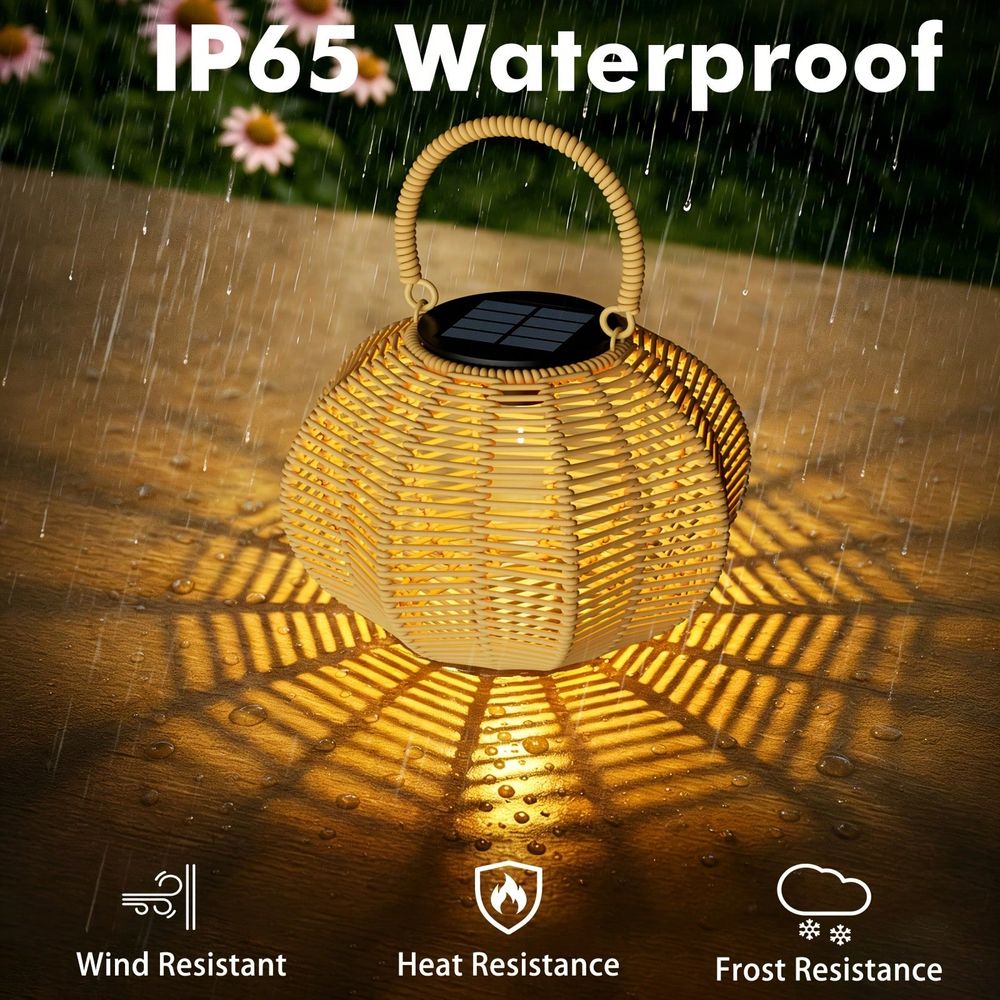 Rotan zonne-omgevingslicht voo - Solar Lantern Hanging recensie en prijs