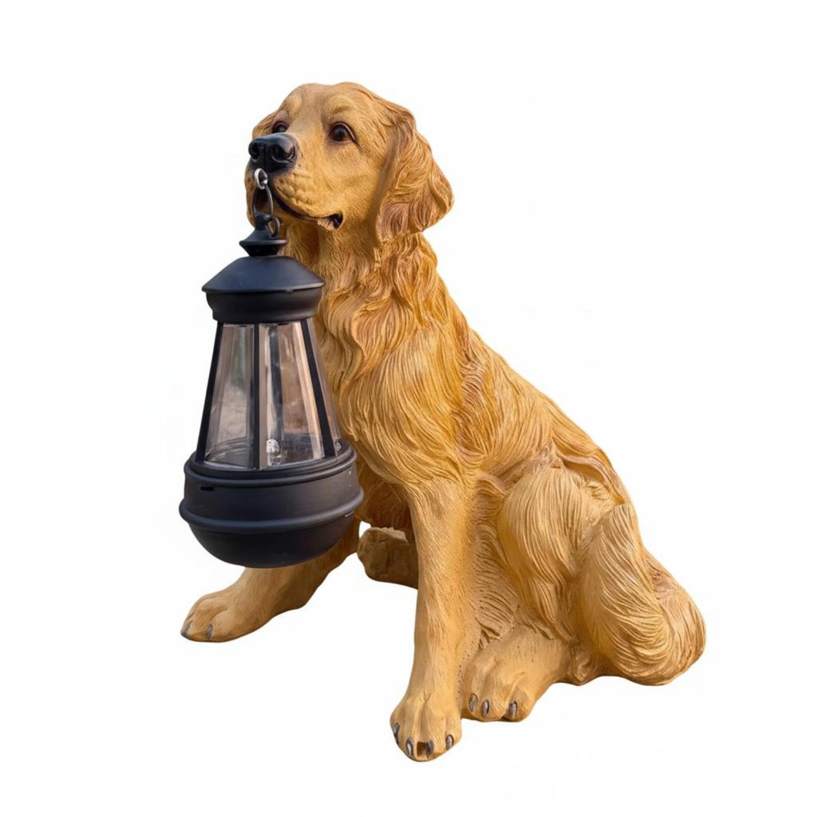 Decoratieve hars honden tuin-  - Solar Lantern Hanging recensie en prijs